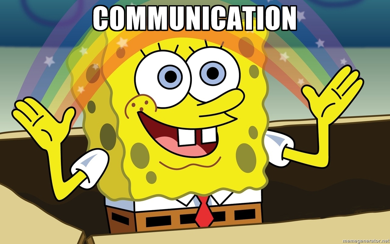 Communication, Rainbow, Sponge Bob.
